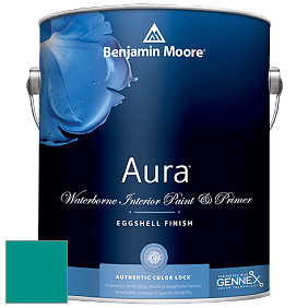 Benjamin Moore Aura 524 Waterborne Interior Eggshell Finish краска цвет 665 Gulf Shores