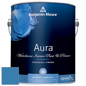 Benjamin Moore Aura 524 Waterborne Interior Eggshell Finish краска цвет 797 Athens Blue