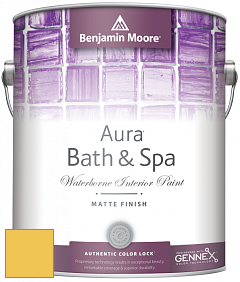 Benjamin Moore Aura 532 Bath & Spa Waterborne Interior Paint Matte Finish краска цвет 356 Sunny Afternoon