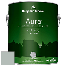 Benjamin Moore Aura 629 Waterborne Exterior Flat Finish краска цвет 1564 Beach Glass