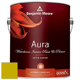 Benjamin Moore Aura 526 Waterborne Interior Satin Finish покрытие цвет 2024-10 Chartreuse