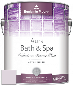 Benjamin Moore Aura 532 Bath & Spa Waterborne Interior Paint Matte Finish краска цвет 1380 Peace and Happiness
