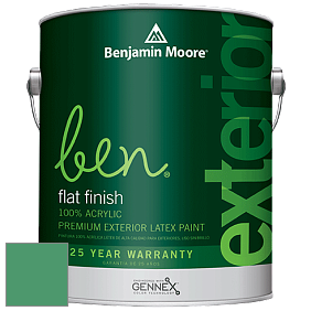 Benjamin Moore Ben 541 Waterborne Exterior Flat Finish краска цвет 581 Floradale Isle