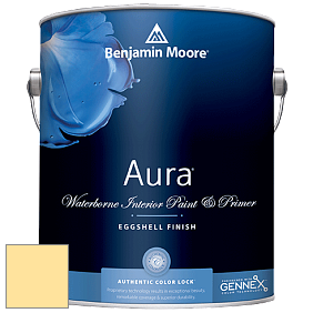 Benjamin Moore Aura 524 Waterborne Interior Eggshell Finish краска цвет 339 Lemon Grass