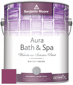 Benjamin Moore Aura 532 Bath & Spa Waterborne Interior Paint Matte Finish краска цвет 2076-20 Royal Flush