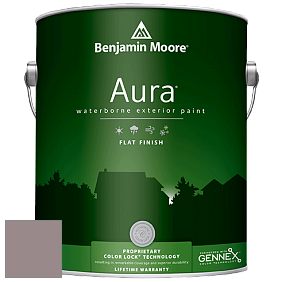 Benjamin Moore Aura 629 Waterborne Exterior Flat Finish краска цвет 2114-40 Wet Concrete