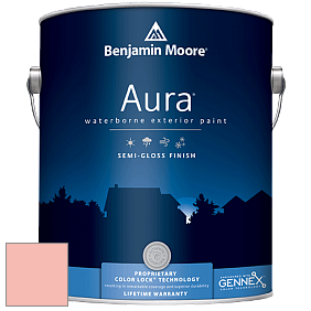Benjamin Moore Aura 632 Waterborne Exterior Semi-Gloss Finish краска цвет 010 Pink Canopy