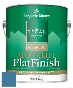 Benjamin Moore W105 Regal Select Exterior Paint-MoorLife Flat Finish краска цвет 804 Chicago Blues