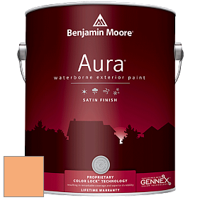 Benjamin Moore Aura 631 Waterborne Exterior Satin Finish краска цвет 2015-40 Peach Sorbet