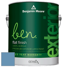 Benjamin Moore Ben 541 Waterborne Exterior Flat Finish краска цвет 810 Blue Dragon