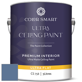 COLOR SMART CS 758 ULTRA CEILING PAINT ультраматовая краска цвет 825 Blue Nova