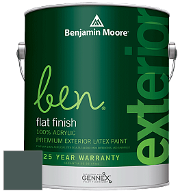 Benjamin Moore Ben 541 Waterborne Exterior Flat Finish краска цвет 714 Hidden Falls