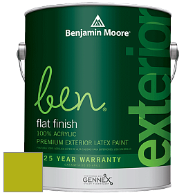 Benjamin Moore Ben 541 Waterborne Exterior Flat Finish краска цвет 2027-20 Spring Moss