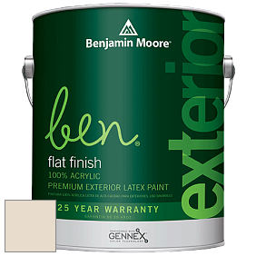 Benjamin Moore Ben 541 Waterborne Exterior Flat Finish краска цвет 963 Maritime White
