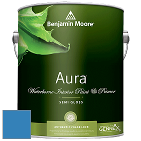 Benjamin Moore Aura 528 Waterborne Interior Semi-gloss Finish краска цвет RAL 5012 