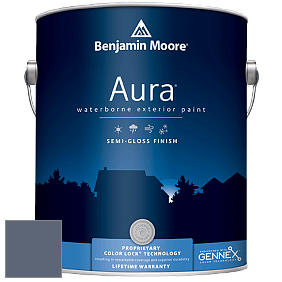 Benjamin Moore Aura 632 Waterborne Exterior Semi-Gloss Finish краска цвет 1435 Blue Gaspe