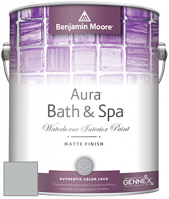 Benjamin Moore Aura 532 Bath & Spa Waterborne Interior Paint Matte Finish краска цвет 1605 Winter Solstice