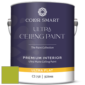 COLOR SMART CS 758 ULTRA CEILING PAINT ультраматовая краска цвет 2028-30 Tequila Lime