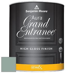 Benjamin Moore Aura 148 Grand Entrance High Gloss эмаль цвет 704 Del Mar Blue