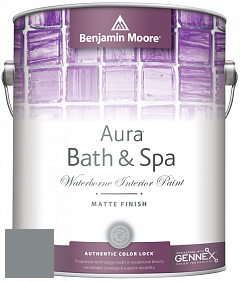 Benjamin Moore Aura 532 Bath & Spa Waterborne Interior Paint Matte Finish краска цвет 1594 Shaker Gray