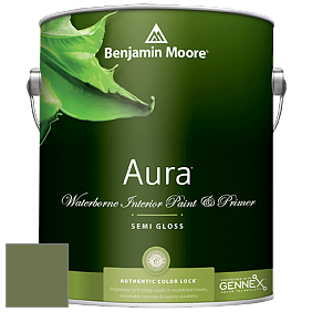 Benjamin Moore Aura 528 Waterborne Interior Semi-gloss Finish краска цвет 434 Herb Garden