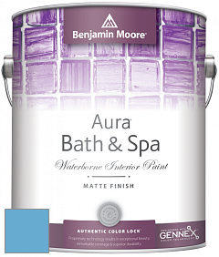 Benjamin Moore Aura 532 Bath & Spa Waterborne Interior Paint Matte Finish краска цвет 796 Nova Scotia Blue