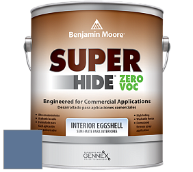 Benjamin Moore 357 Super Hide Zero Voc Interior Eggshell краска цвет 825 Blue Nova