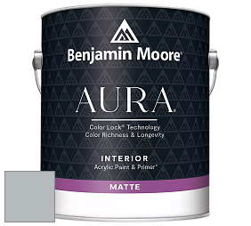 Benjamin Moore Aura 522 Interior Paint - Matte краска цвет 1592 Blue Springs