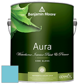 Benjamin Moore Aura 528 Waterborne Interior Semi-gloss Finish краска цвет 767 Graceful Sea