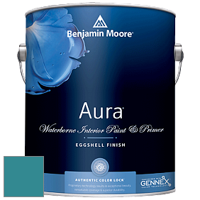 Benjamin Moore Aura 524 Waterborne Interior Eggshell Finish краска цвет 755 Salzburg Blue