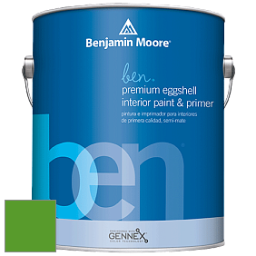 Benjamin Moore Ben W626 Premium Interior Latex Eggshell краска цвет 2032-10 Neon Green
