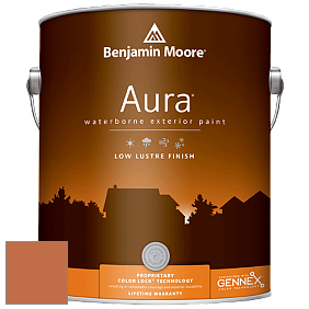 Benjamin Moore Aura 634 Waterborne Exterior Low Lustre Finish краска цвет 2167-20 Pumpkin Pie