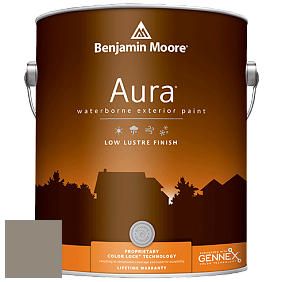 Benjamin Moore Aura 634 Waterborne Exterior Low Lustre Finish краска цвет 1553 Equestrian Gray