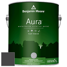 Benjamin Moore Aura 629 Waterborne Exterior Flat Finish краска цвет 2118-10 Universal Black