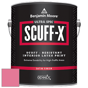 Benjamin Moore 486 Ultra Spec SCUFF-X Interior Satin Finish краска цвет 2001-40 Pink Popsicle