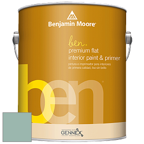 Benjamin Moore Ben W625 Premium Interior Latex Flat краска цвет 683 St. Lucia Teal
