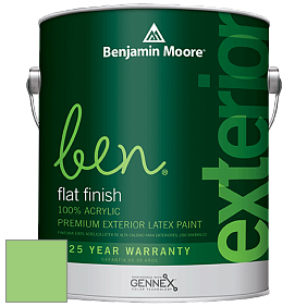 Benjamin Moore Ben 541 Waterborne Exterior Flat Finish краска цвет 2032-40 Citrus Green