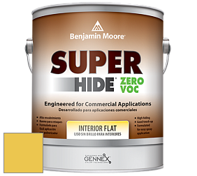 Benjamin Moore 355 Super Hide Zero Voc Interior Flat краска цвет 363 Lemon Grove