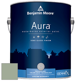 Benjamin Moore Aura 632 Waterborne Exterior Semi-Gloss Finish краска цвет 452 Norway Spruce