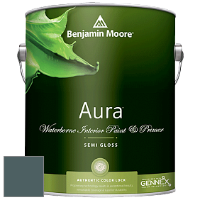 Benjamin Moore Aura 528 Waterborne Interior Semi-gloss Finish краска цвет 721 Vanderberg Blue