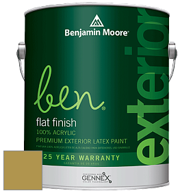 Benjamin Moore Ben 541 Waterborne Exterior Flat Finish краска цвет 385 Savannah Moss