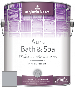 Benjamin Moore Aura 532 Bath & Spa Waterborne Interior Paint Matte Finish краска цвет 1613 Silent Night