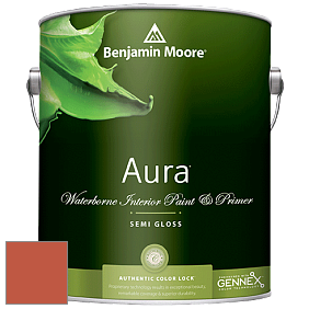 Benjamin Moore Aura 528 Waterborne Interior Semi-gloss Finish краска цвет 2169-10 Racing Orange