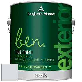 Benjamin Moore Ben 541 Waterborne Exterior Flat Finish краска цвет 875 Blue Veil