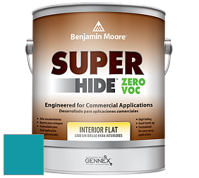 Benjamin Moore 355 Super Hide Zero Voc Interior Flat краска цвет 761 Meridian Blue