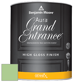 Benjamin Moore Aura 148 Grand Entrance High Gloss эмаль цвет 550 Paradise Hills Green