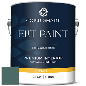 COLOR SMART CS 745 ELIT PAINT глубокоматовая моющаяся краска цвет NCS S 6020-B70G 