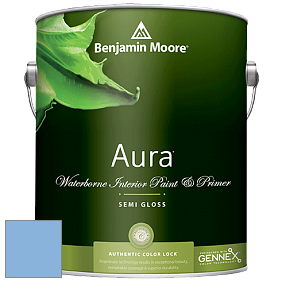Benjamin Moore Aura 528 Waterborne Interior Semi-gloss Finish краска цвет 816 Aqua Marina
