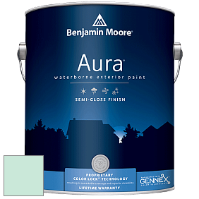 Benjamin Moore Aura 632 Waterborne Exterior Semi-Gloss Finish краска цвет 610 Antigua Aqua