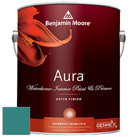 Benjamin Moore Aura 526 Waterborne Interior Satin Finish покрытие цвет NCS S 4040-B50G 
